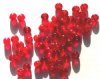 50 6mm Red Crackle Glass Beads